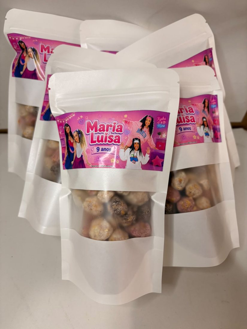Embalagens zip brancas personalizadas